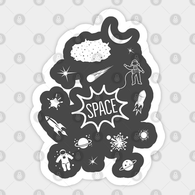 Space Sticker by Bakr